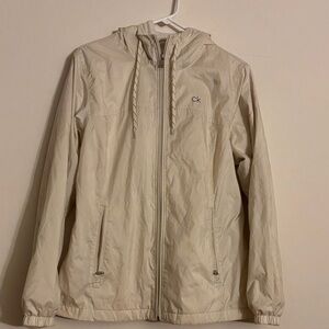 Calvin Klein Cream Utility Jacket with Hoodie
